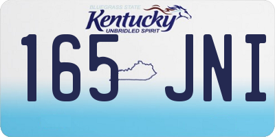 KY license plate 165JNI