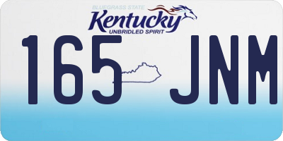 KY license plate 165JNM
