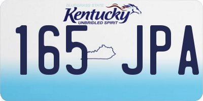 KY license plate 165JPA