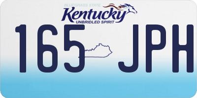 KY license plate 165JPH