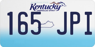 KY license plate 165JPI