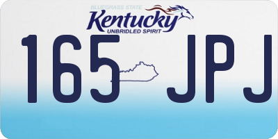 KY license plate 165JPJ