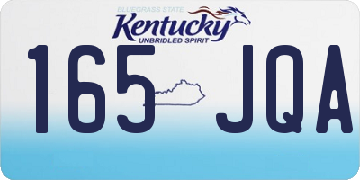 KY license plate 165JQA