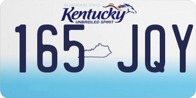 KY license plate 165JQY
