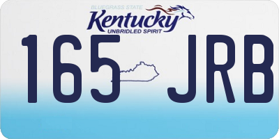 KY license plate 165JRB