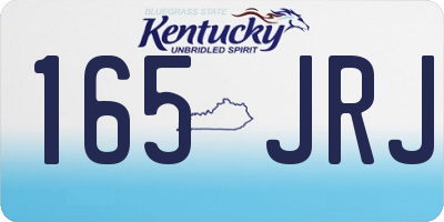 KY license plate 165JRJ