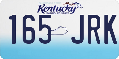 KY license plate 165JRK