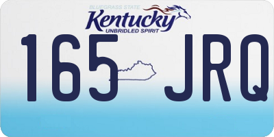 KY license plate 165JRQ