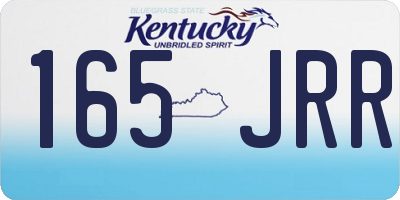 KY license plate 165JRR