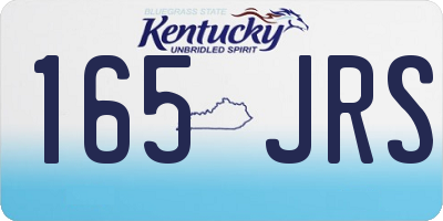 KY license plate 165JRS