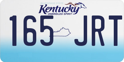 KY license plate 165JRT