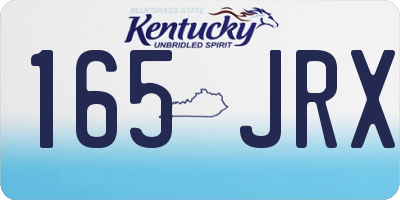 KY license plate 165JRX