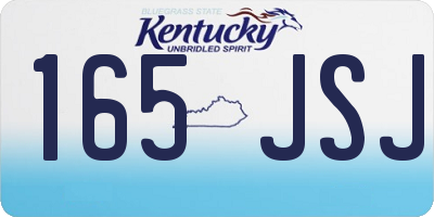KY license plate 165JSJ