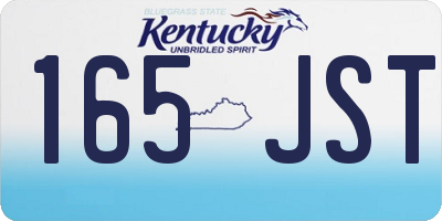 KY license plate 165JST