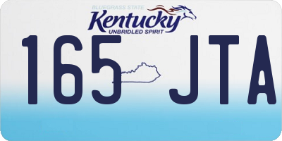 KY license plate 165JTA
