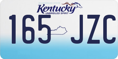 KY license plate 165JZC