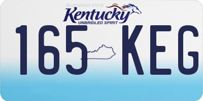 KY license plate 165KEG