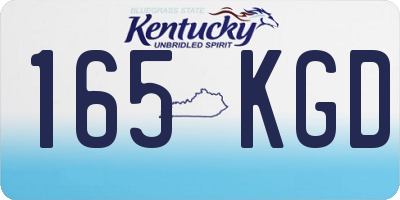 KY license plate 165KGD