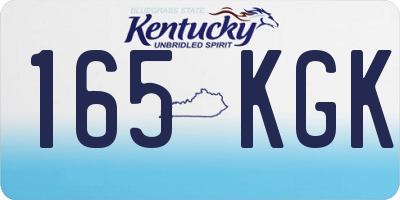 KY license plate 165KGK