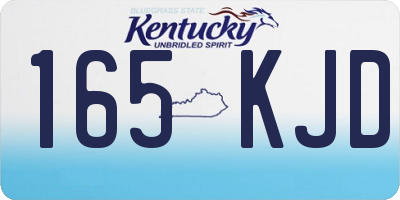 KY license plate 165KJD