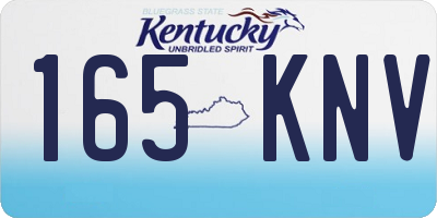 KY license plate 165KNV