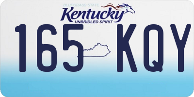 KY license plate 165KQY
