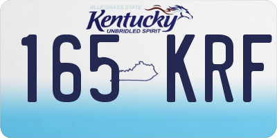 KY license plate 165KRF
