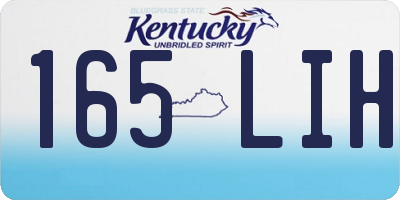 KY license plate 165LIH
