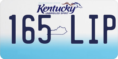 KY license plate 165LIP