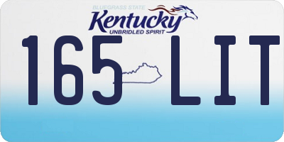 KY license plate 165LIT