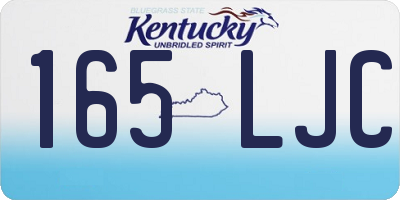 KY license plate 165LJC