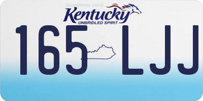 KY license plate 165LJJ