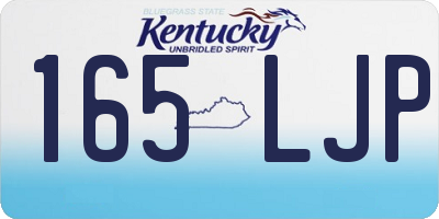 KY license plate 165LJP