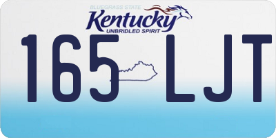KY license plate 165LJT