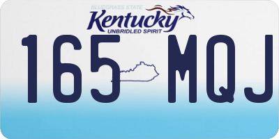 KY license plate 165MQJ