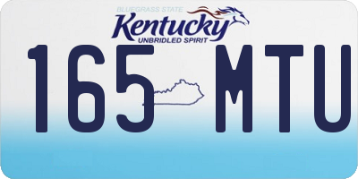 KY license plate 165MTU