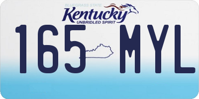 KY license plate 165MYL