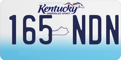 KY license plate 165NDN