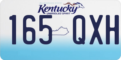 KY license plate 165QXH