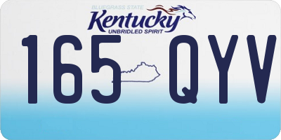 KY license plate 165QYV