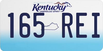 KY license plate 165REI