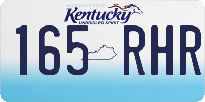 KY license plate 165RHR