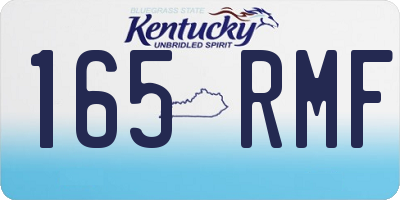 KY license plate 165RMF