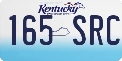 KY license plate 165SRC
