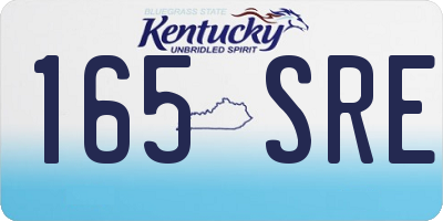KY license plate 165SRE