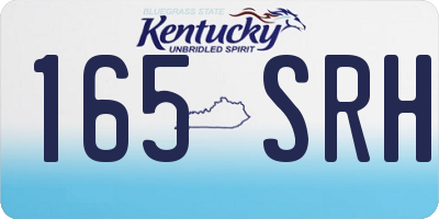 KY license plate 165SRH