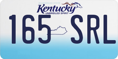 KY license plate 165SRL
