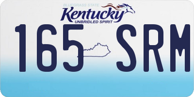 KY license plate 165SRM