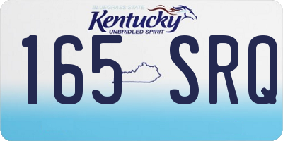KY license plate 165SRQ