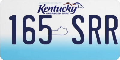 KY license plate 165SRR